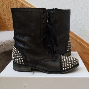 Tarnney Studded Combat Boots